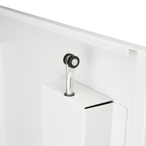 Rod with rollers for smooth closing
