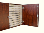 Veneered, stained Collection Cabinet  for 20 Drawers, Oxford