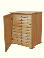 Oak Collection Cabinet with Entomological Drawers